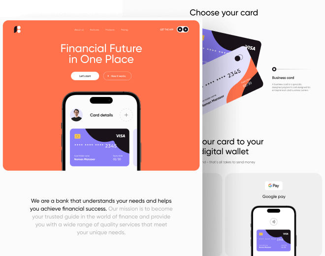 Online-Bank-Dribble-Landing-Page