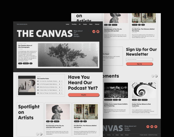 The-Canvas-Dribble-Landing-Page